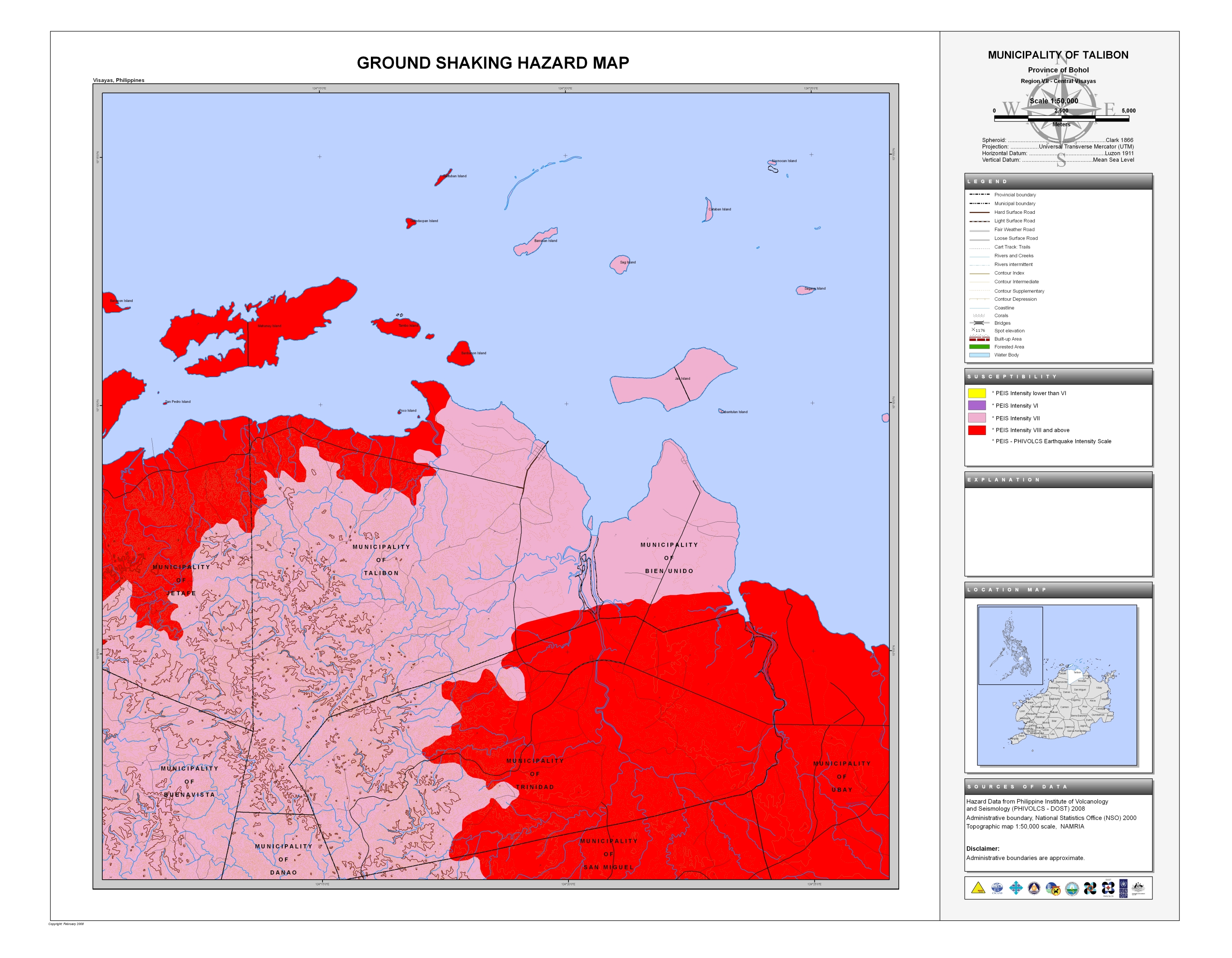 Bohol   Talibon Ground Shaking Hazard Map 